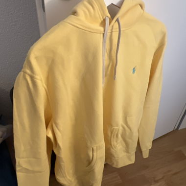 Felpa con cappuccio giallo pastello