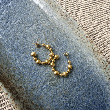 Goldene Purelei Perlen-Ohrringe