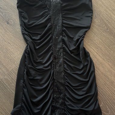 Haut tube noir vintage sans bretelles