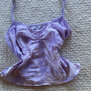 Top boho lilla a spalline sottili