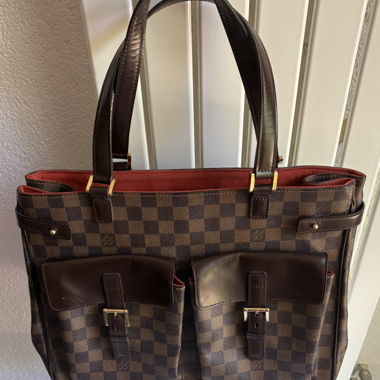Borsa tote in pelle Louis Vuitton Uzes Damien
