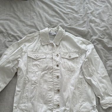 Veste jean blanche Zara