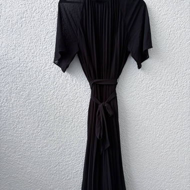 Robe midi plissée H&M en noir