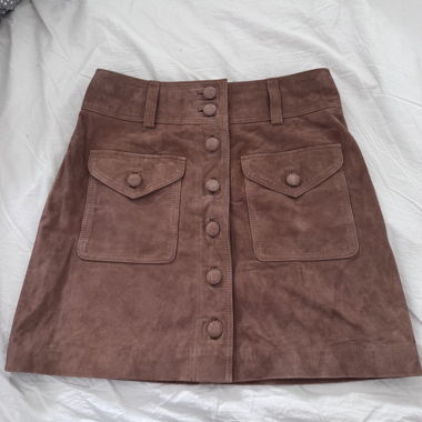 Sézane suede Bettie mini skirt