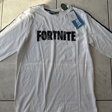 White Fortnite long-sleeve T-shirt C&A