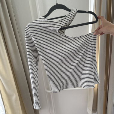 Mango Gestreiftes Langarm-Top