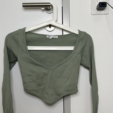 Cropped Langarmshirt Gr. XS-S