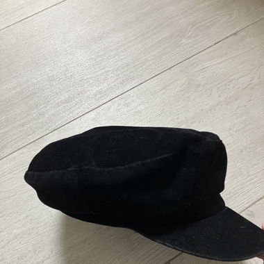 Casquette noir en velours 