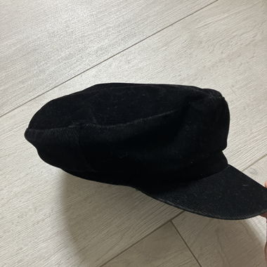 Casquette noir en velours 