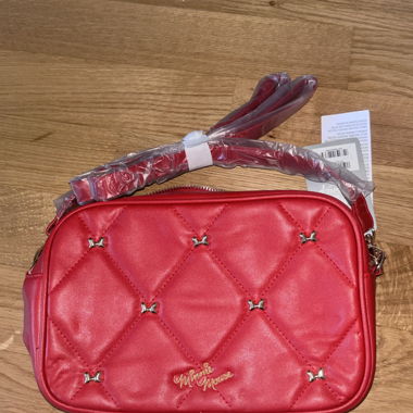 Borsa a tracolla rossa trapuntata