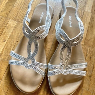 Sandali Graceland Scarpe Glitter Argento Gr. 38