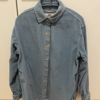 Pull&Bear blue corduroy overshirt, size S