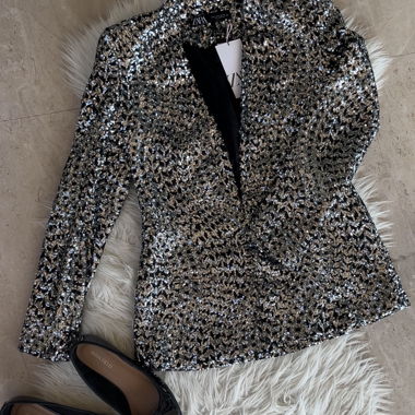 Zara Sequin Blazer