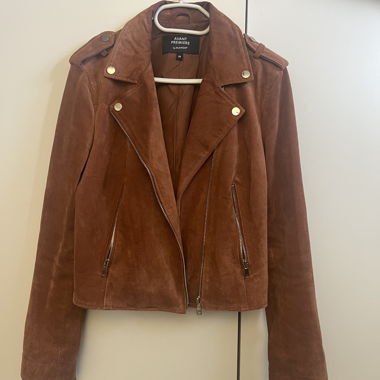 Avant Premiere Suede Biker Jacket 38