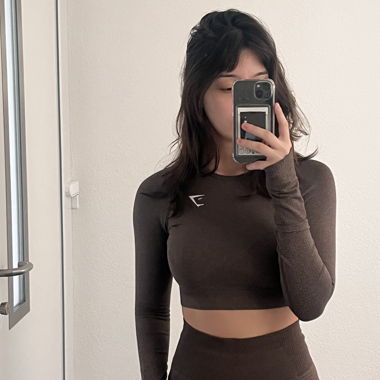 Gymshark Brown Seamless Workout Set