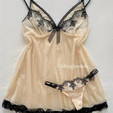 Fairy Nude Mesh Babydoll Set Size M