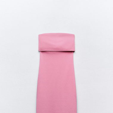 Rosa Bandeau-Kleid von Zara