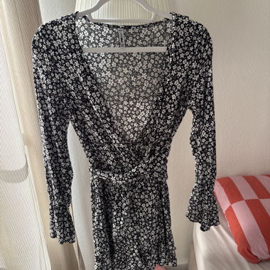 Floral wrap dress/jumpsuit/onesie