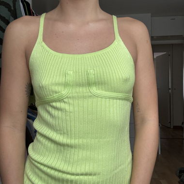 Eng anliegendes Kleid Neon-Grün