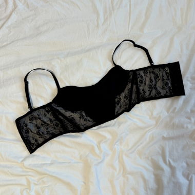 Black lace corset