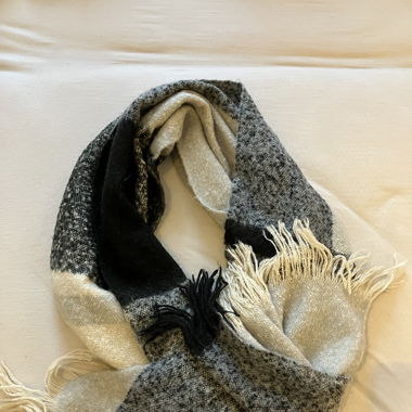 Schal beige/schwarz