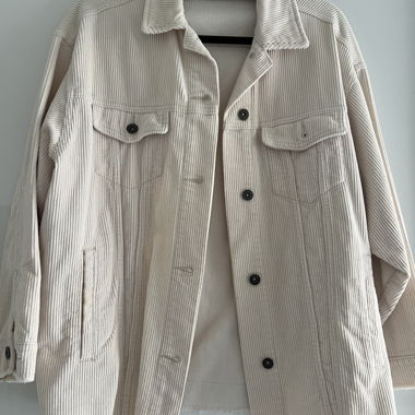 ZARA dünne Übergangsjacke weiß-beige