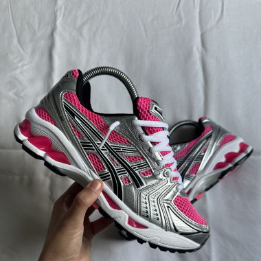 Asics Kayano 14 rose fluo/argent
