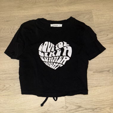 Top corto nero (taglia XS)
