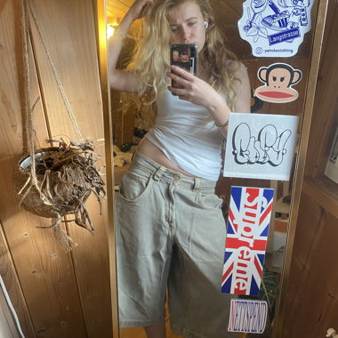 Green/Brown Washed Jorts