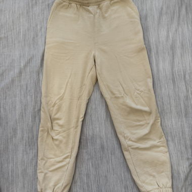 Beige cream jogging trousers