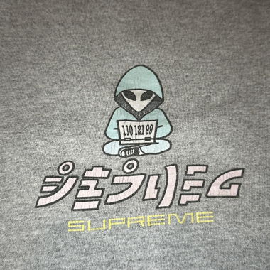 Supreme Alien Tee (SS22), grau meliert