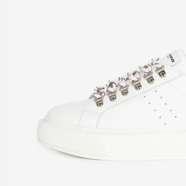 Baskets blanches cuir Kooples