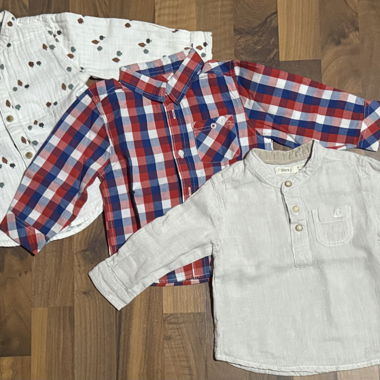 Set of 3 Kids Shirts 74 cm