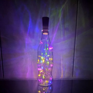 Cola Glas Flasche 250ml LED Lichterkette bunt_7