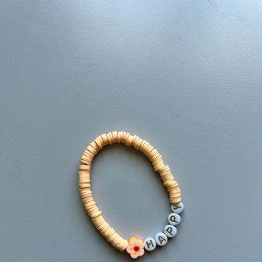 Bracelet orange clair Happy