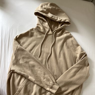 Sweat à capuche beige