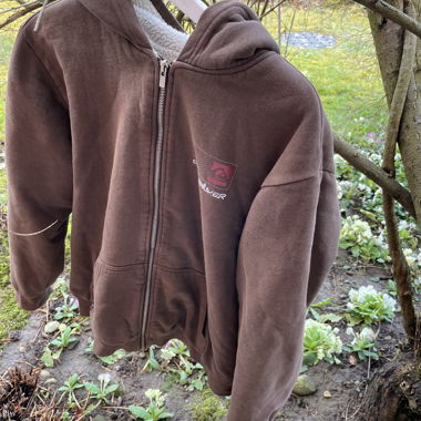 Quiksilver braune Fleece-Kapuzenjacke