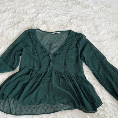 Blouse stradivarius verte 