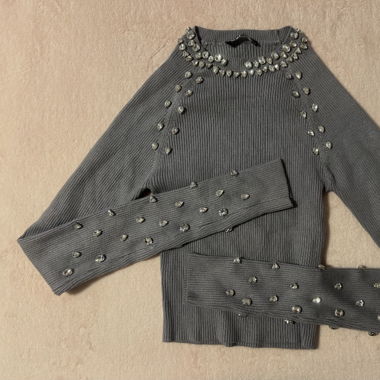 Gray party top