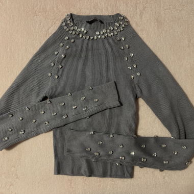 Gray party top