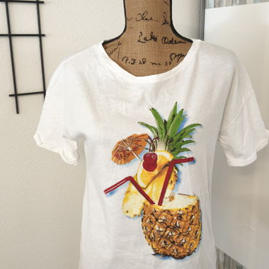 White Pineapple T-Shirt