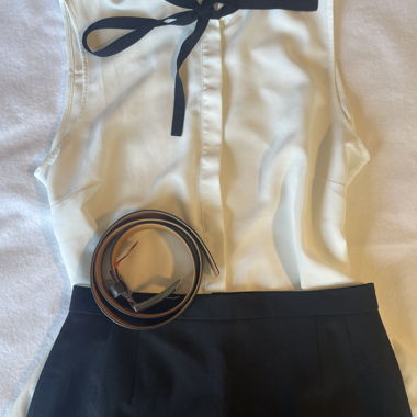 White Blouse with Bow