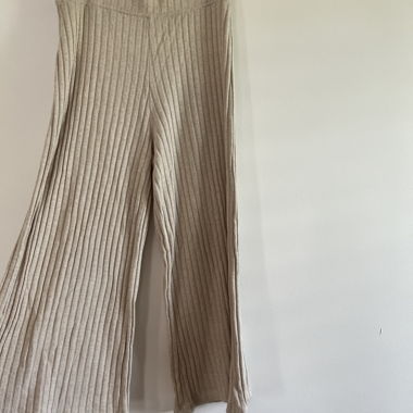 Stradivarius Ribbed Wide-Leg Trousers