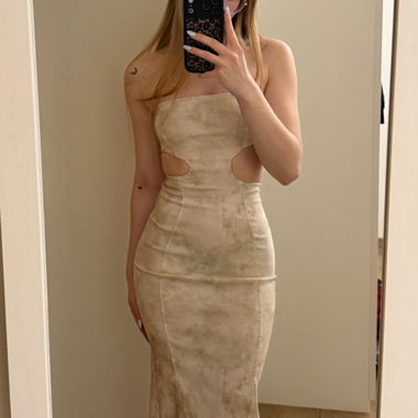 maxi dress with neckline