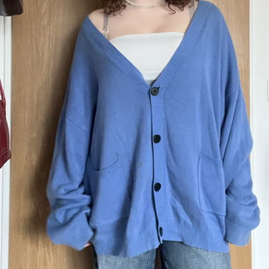 Cardigan mit backprint