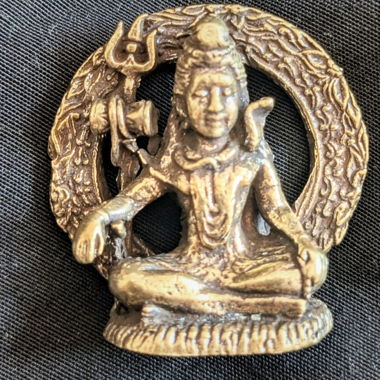 Shiva amulet pendant talisman necklace brass yoga