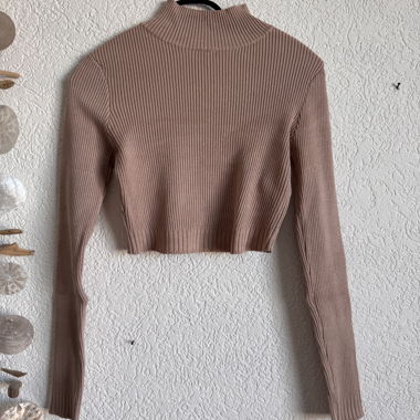 Pull court côtelé Missguided beige EUR 38