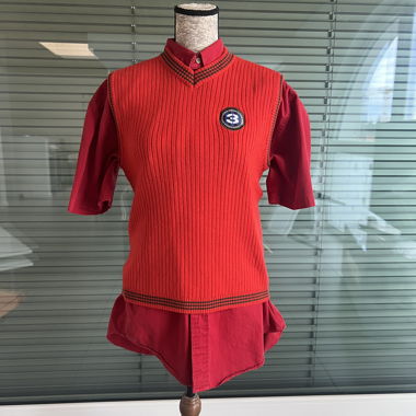 Pull sans manches adidas rouge vintage
