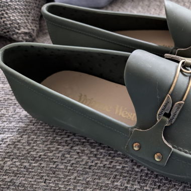 Vivienne Westwood Rubber Loafers in Sage Green 