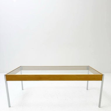 Couchtisch mit Glasplatte von Girsberger, 1960er